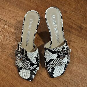 Stuart Weitzman Snakeskin Slide NEW Size 6.5